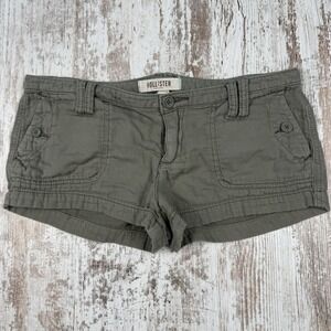 y2k Hollister Micro Shorty‎ Shorts Lightweight Embroidered Logo Sz 5